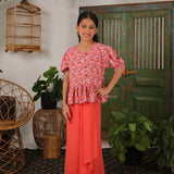 EMBUN Kurung Girl -  Viola orange