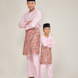 ELHAN Baju Melayu Men - Classic Rose