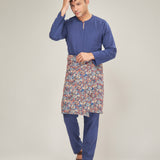 ELHAN Baju Melayu Men - Navy Blue