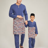 ELHAN Baju Melayu Men - Navy Blue