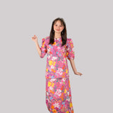 BUNGA Kurung - Hot Pink