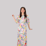 BUNGA Kurung - Pearl White