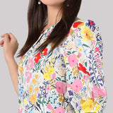 BUNGA Kurung - Pearl White
