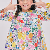 CUTESY Kurung  - Daisy White