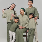 HANYA BASIC Kurung Girl - Diamond Green