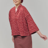 (PRE-ORDER) HANYA BASIC Kurung Women - Mahogany Red