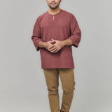 RUUMI Kurta Men - Mahogany Red
