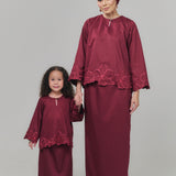 NADA Kurung Kedah Girl - Burgundy Red