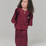 NADA Kurung Kedah Girl - Burgundy Red