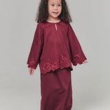NADA Kurung Kedah Girl - Burgundy Red