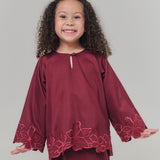 NADA Kurung Kedah Girl - Burgundy Red