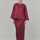 NADA Kurung Kedah Women - Burgundy Red