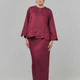 NADA Kurung Kedah Women - Burgundy Red