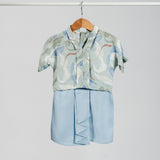 HANYA Demure Kurung Baby - Sky Blue