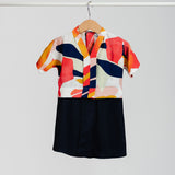 HANYA Demure Kurung Baby - Abstract Blue