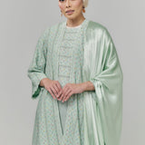 NIRMALA Kebaya Kutu Baru Women - Soft Teal Green