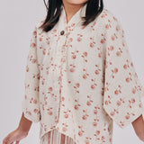 HANYA ROSES Kurung - Coral Rose