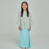 KENANGAN Kurung Girl - Cyan Blue