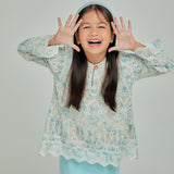 KENANGAN Kurung Girl - Cyan Blue