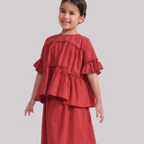 ROSA Kurung Girl - Warm Maroon